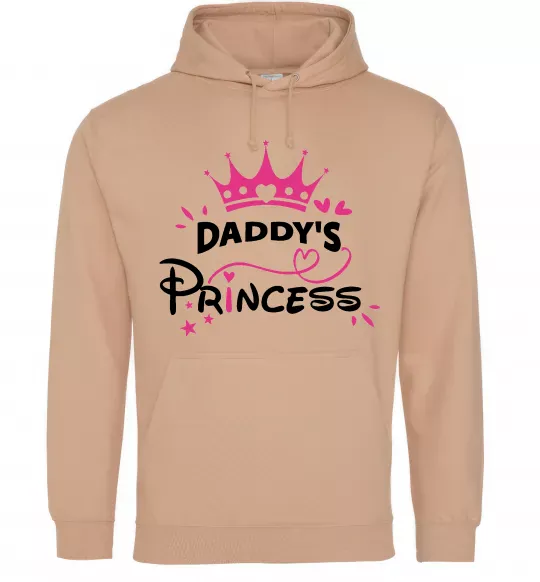 Женская толстовка (худи) Daddy`s princess Песочный фото