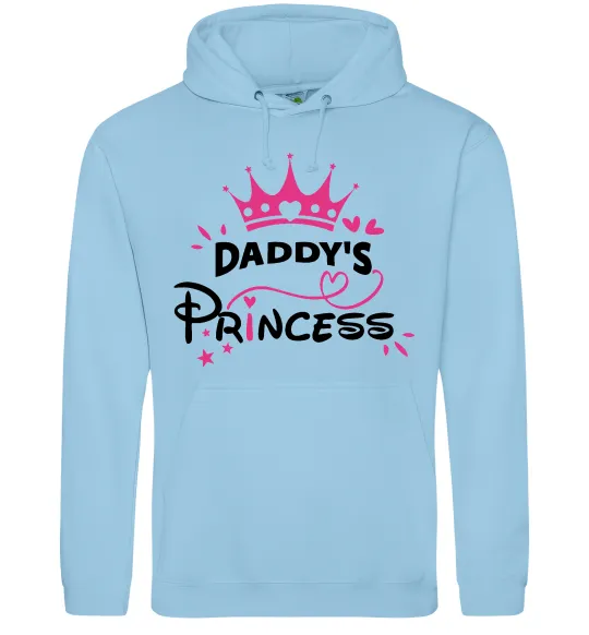 Женская толстовка (худи) Daddy`s princess Голубой фото