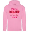 Жіноча толстовка (худі) Best daughter in world Рожевий фото