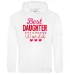 Женская толстовка (худи) Best daughter in world Белый фото