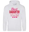 Женская толстовка (худи) Best daughter in world Серый меланж фото
