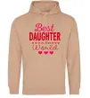 Женская толстовка (худи) Best daughter in world Песочный фото