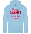 Жіноча толстовка (худі) Best daughter in world Блакитний фото