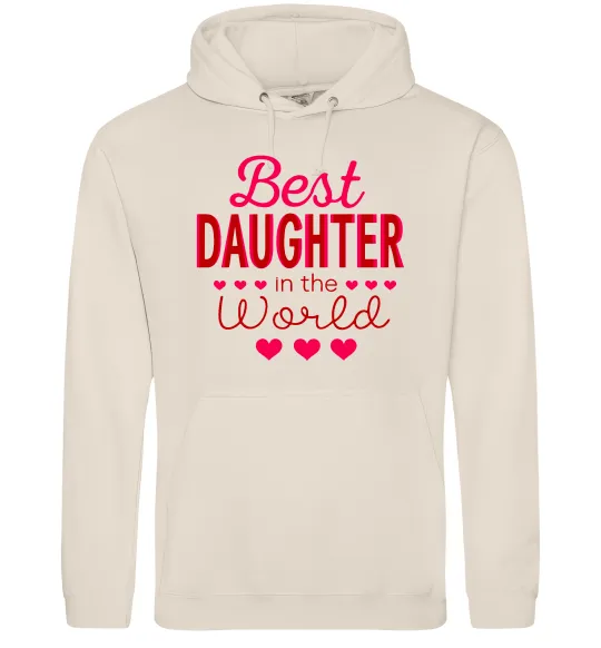 Женская толстовка (худи) Best daughter in world Таш фото