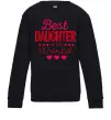 Детский Свитшот Best daughter in world Черный фото