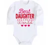 Детский боди Best daughter in world Белый фото