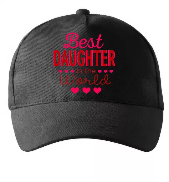 Кепка Best daughter in world Черный фото