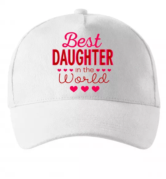 Кепка Best daughter in world Белый фото