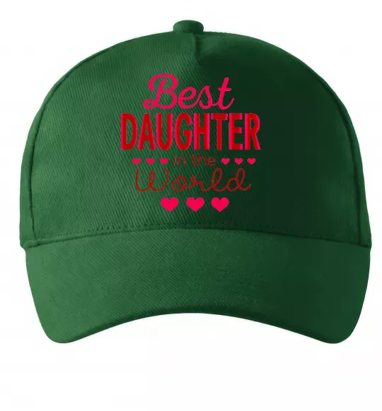 Кепка Best daughter in world Темно-зеленый фото