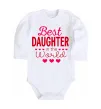 Детский боди Best daughter in world Белый фото
