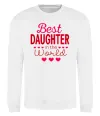 Свитшот Best daughter in world Белый фото