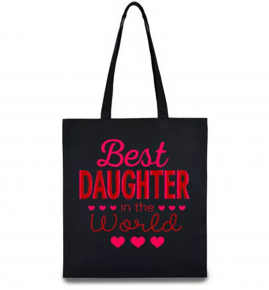 Эко-сумка Best daughter in world Черный фото