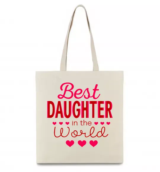 Эко-сумка Best daughter in world Бежевый фото