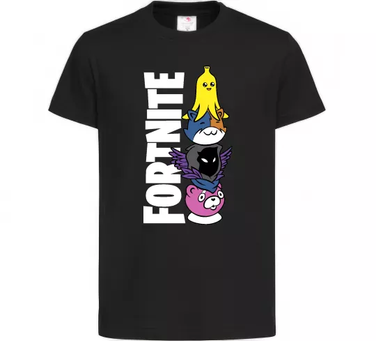 Дитяча футболка Tiny Fortnite Чорний фото