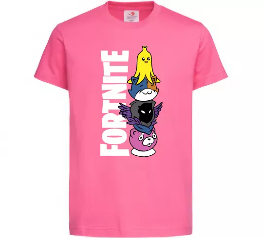 Дитяча футболка Tiny Fortnite Яскраво-рожевий фото