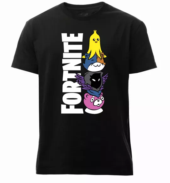 Мужская премиум футболка Tiny Fortnite Черный фото