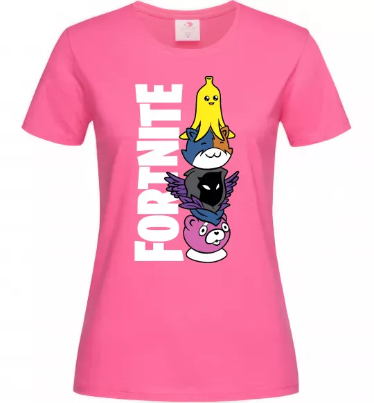 Жіноча футболка Tiny Fortnite Яскраво-рожевий фото