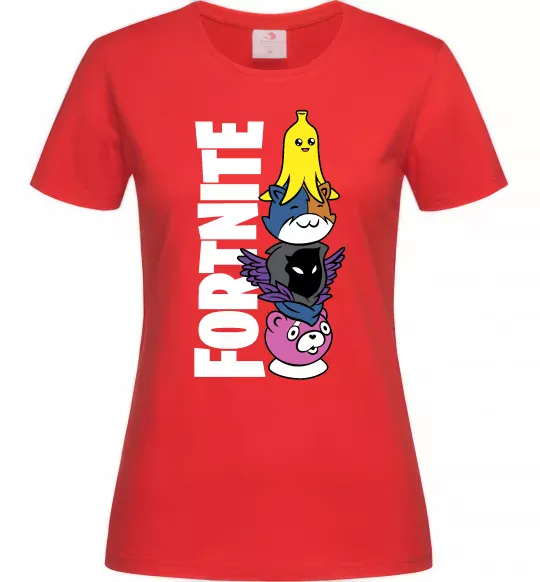 Жіноча футболка Tiny Fortnite Червоний фото