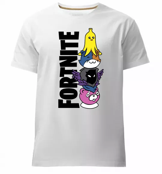 Мужская премиум футболка Tiny Fortnite Белый фото