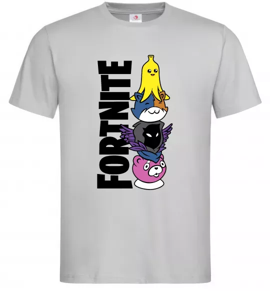 Мужская футболка Tiny Fortnite Серый фото