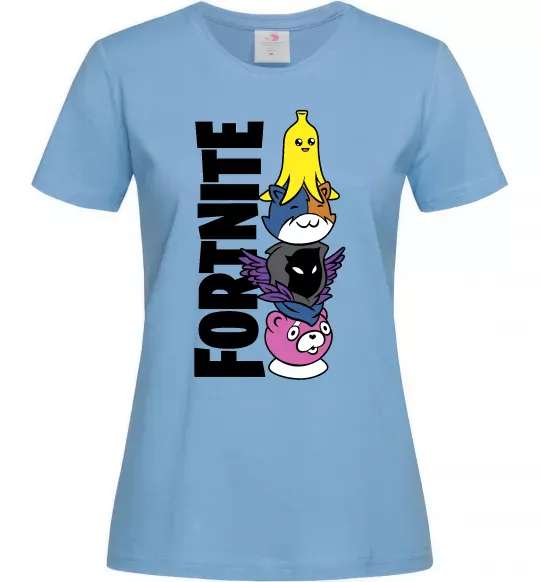 Жіноча футболка Tiny Fortnite Блакитний фото
