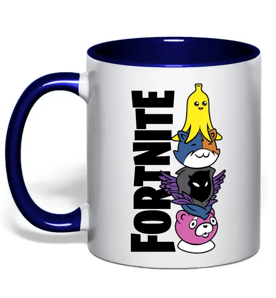 Чашка з кольоровою ручкою Tiny Fortnite Глибокий темно-синій фото