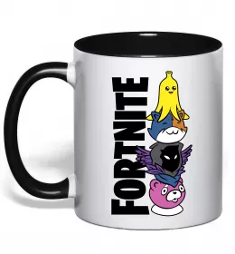 Чашка з кольоровою ручкою Фортнайт капитан по обнимашкам Червоний фото