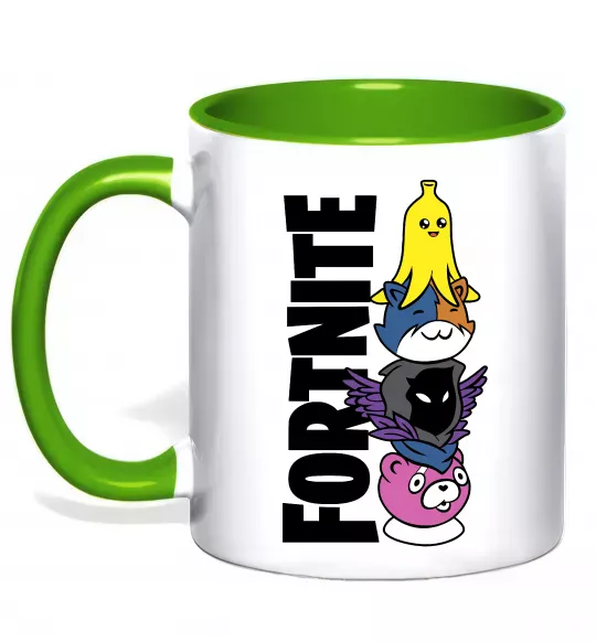 Чашка з кольоровою ручкою Tiny Fortnite Зелений фото