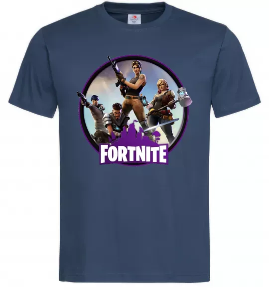 Мужская футболка Logo Fortnite Темно-синий фото