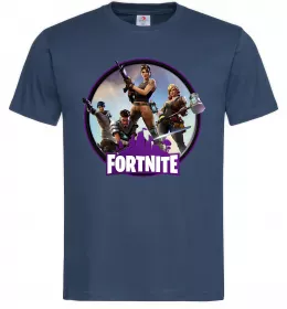 Чоловіча футболка Logo Fortnite Темно-синій фото