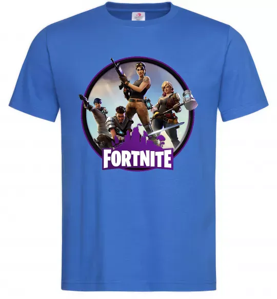 Мужская футболка Logo Fortnite Ярко-синий фото