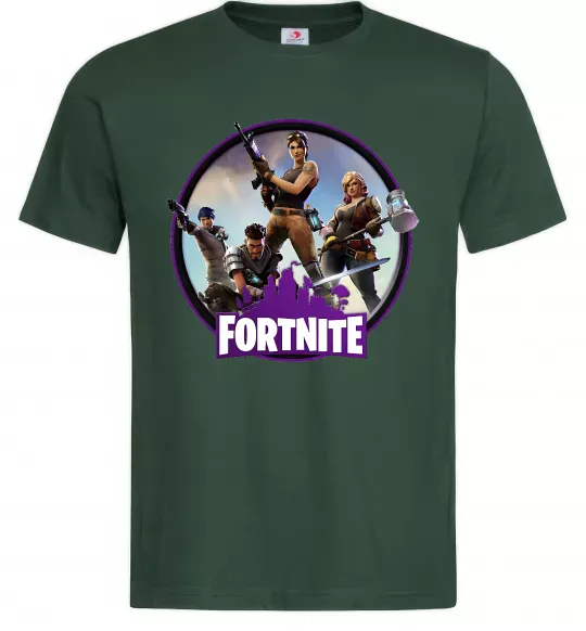 Мужская футболка Logo Fortnite Темно-зеленый фото