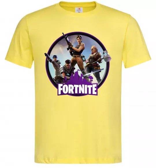 Мужская футболка Logo Fortnite Лимонный фото