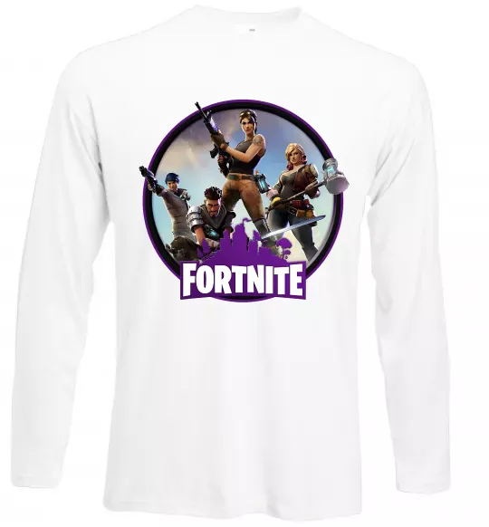 Лонгслив Logo Fortnite Белый фото