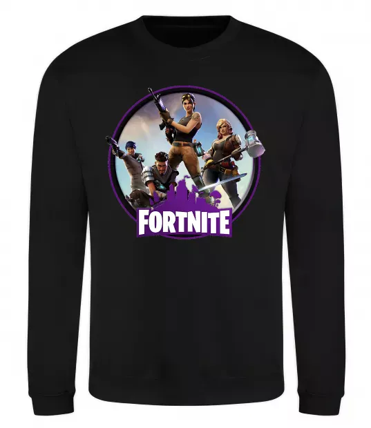 Світшот Logo Fortnite Чорний фото