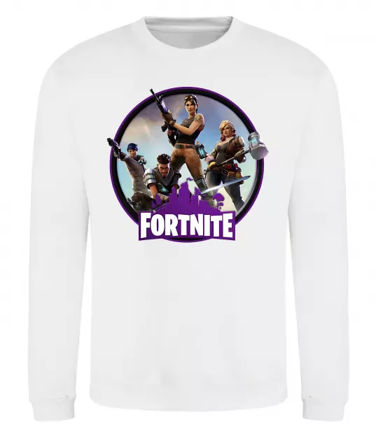 Світшот Logo Fortnite Білий фото