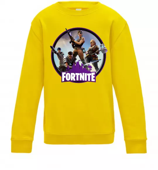 Дитячий світшот Logo Fortnite Сонячно жовтий фото