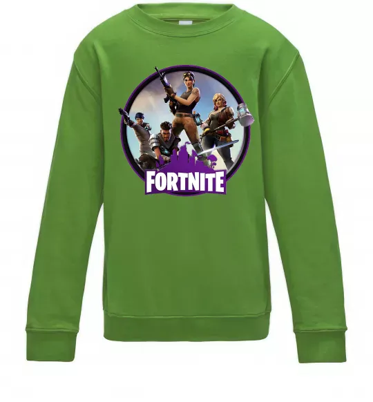 Дитячий світшот Logo Fortnite Лаймовий фото