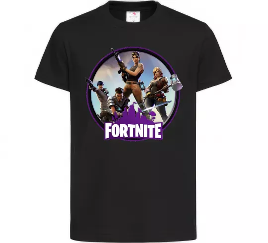 Детская футболка Logo Fortnite Черный фото