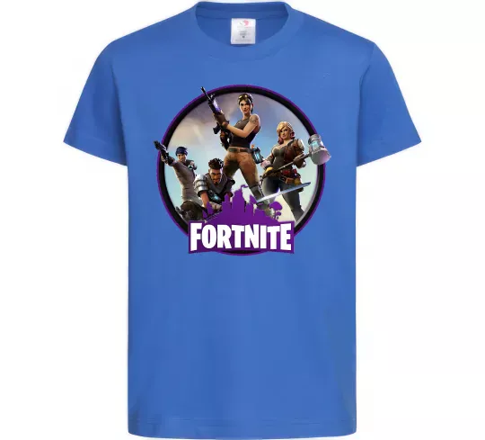 Детская футболка Logo Fortnite Ярко-синий фото