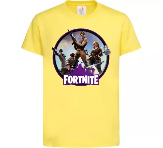 Детская футболка Logo Fortnite Лимонный фото