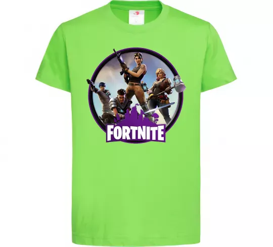 Детская футболка Logo Fortnite Лаймовый фото