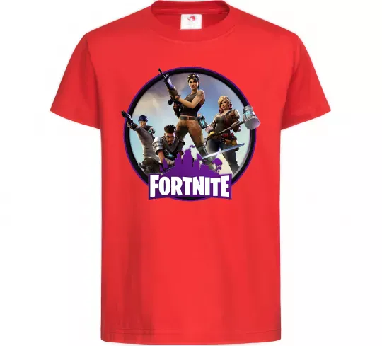 Детская футболка Logo Fortnite Красный фото