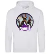 Чоловіча толстовка (худі) Logo Fortnite Сірий меланж фото