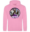 Женская толстовка (худи) Logo Fortnite Розовый фото