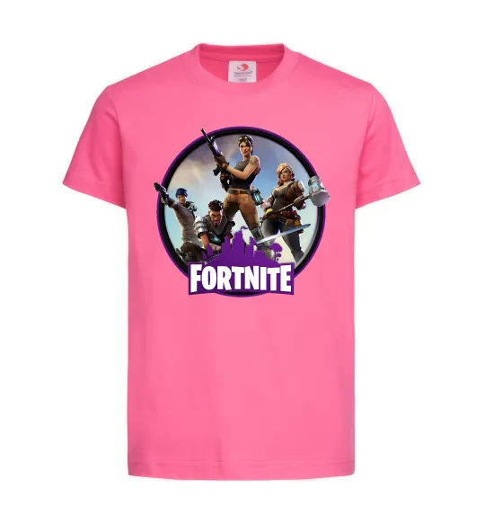 Детская футболка Logo Fortnite Ярко-розовый фото