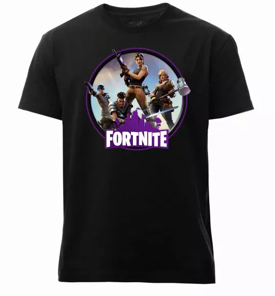 Чоловіча преміум футболка Logo Fortnite Чорний фото