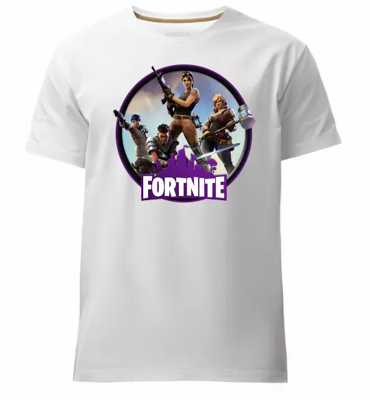 Чоловіча преміум футболка Logo Fortnite Білий фото