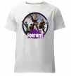 Чоловіча преміум футболка Logo Fortnite Білий фото
