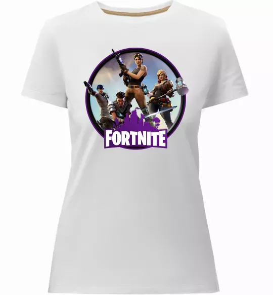 Жіноча преміум футболка Logo Fortnite Білий фото